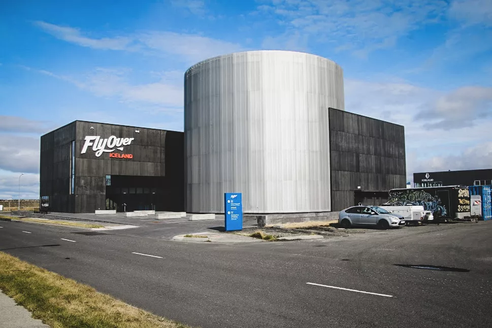 FOI-Building-exterior Flyover Iceland flight simulator in Reykjavik entrance
