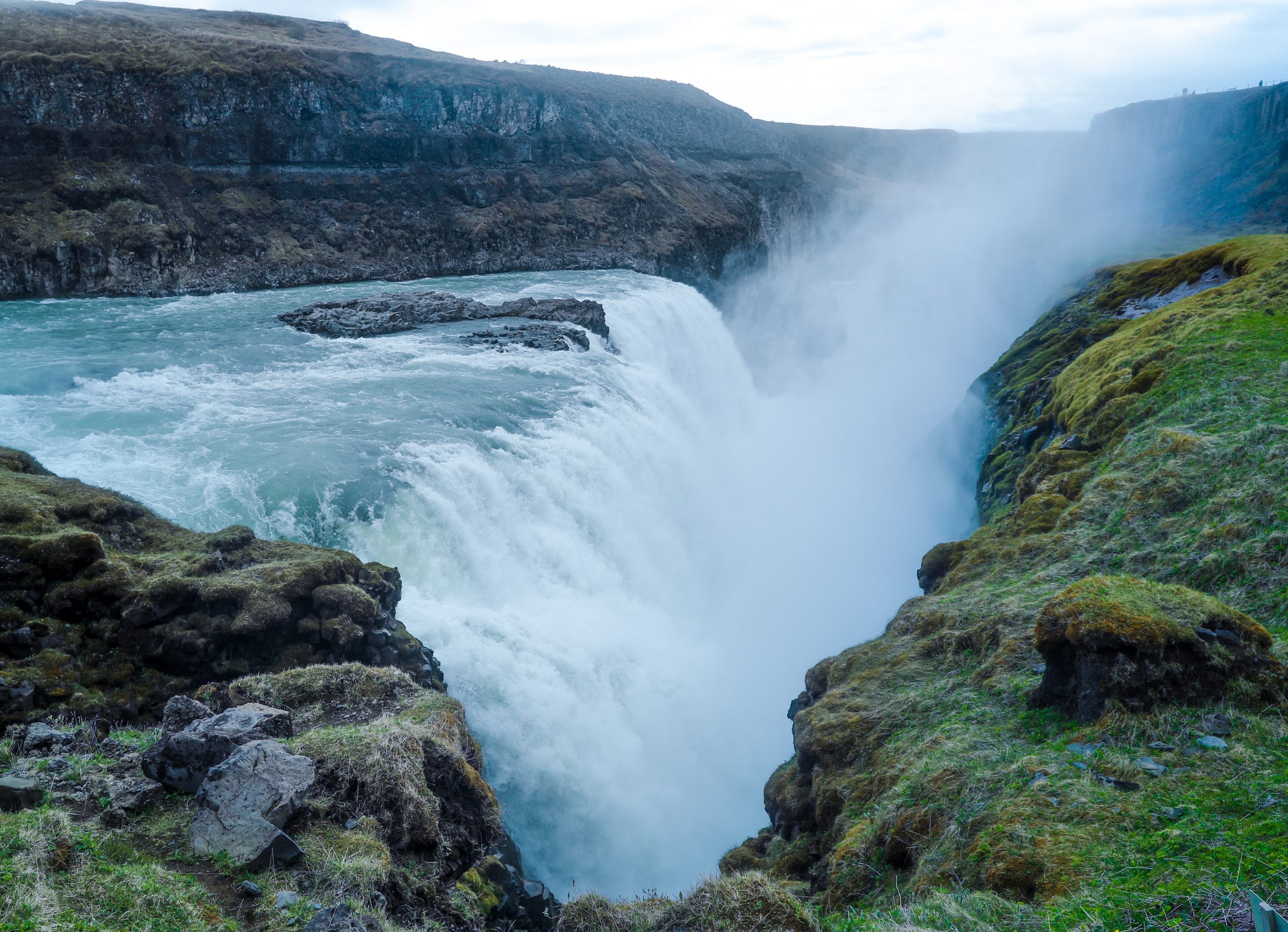 Gullfoss Waterfall in the Golden Circle, Iceland, Summer