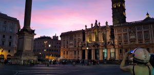 Sunset it Rome Italy for travel blog Brad's Backpack