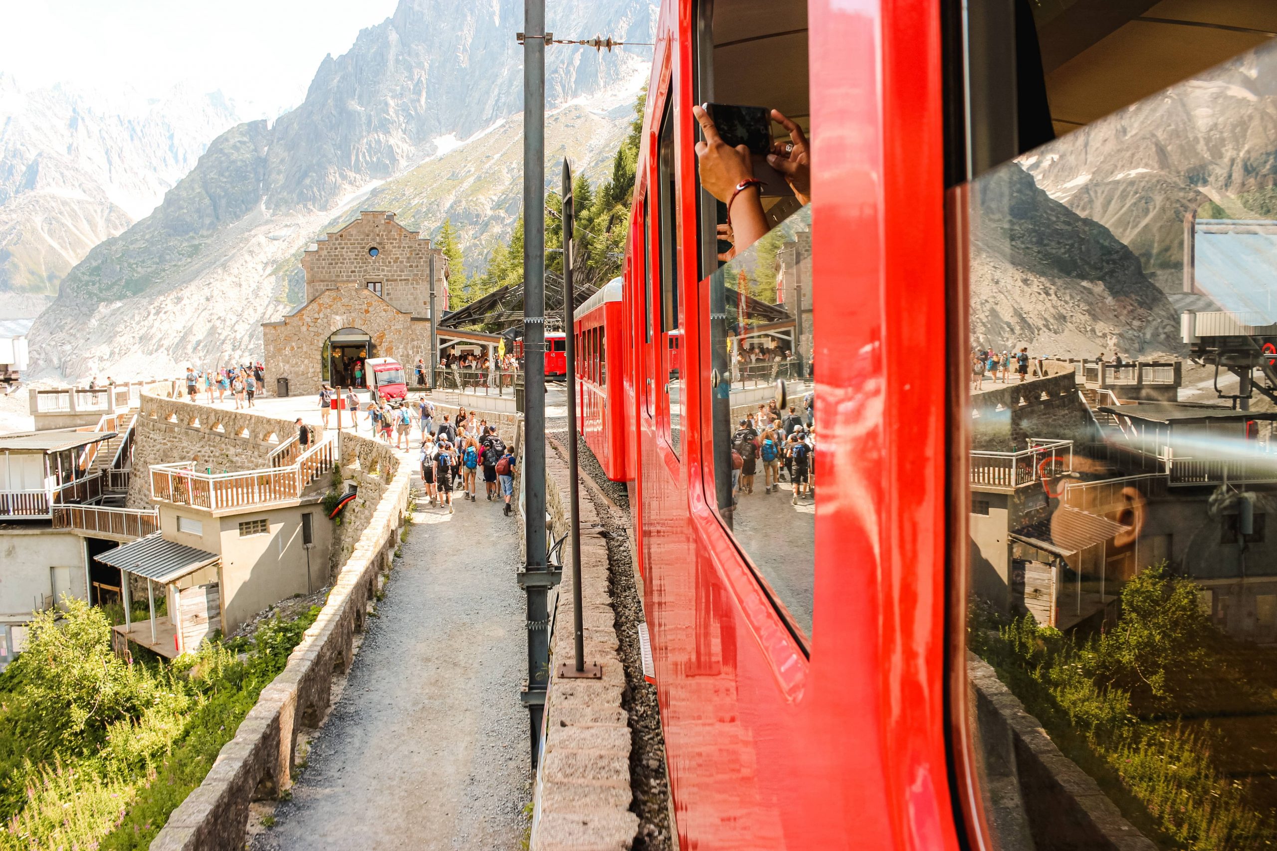 A train travelling through France, Chamonix-Mont-Blanc