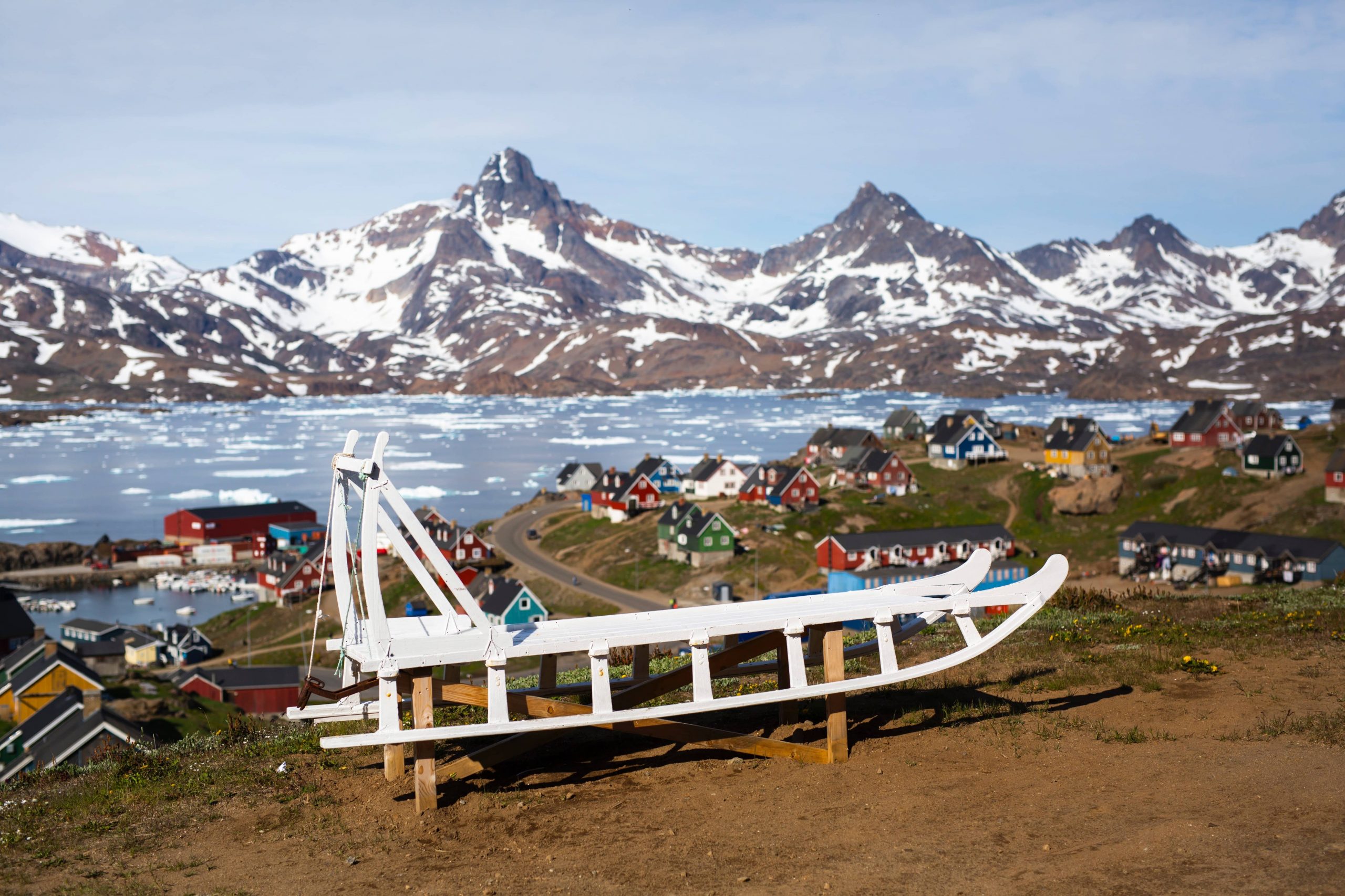 the town of Tasiilaq in Greenland