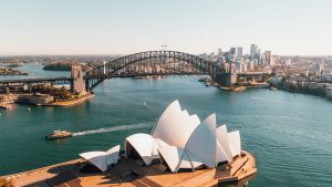 Sydney Opera House and Sydney Harbour Bridge Australia for travel blog Brads Backpack