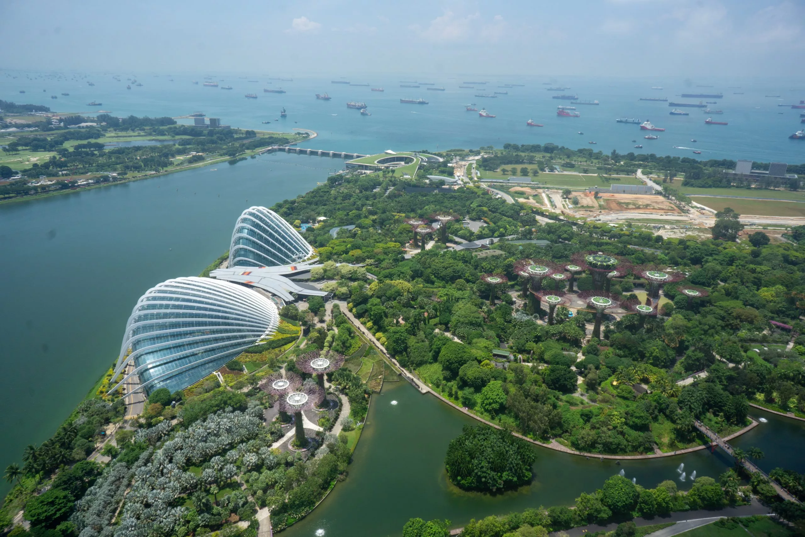 Marina Bay Sands SkyPark View of the Gardens by the Bay from the Marina Bay Sands SkyPark