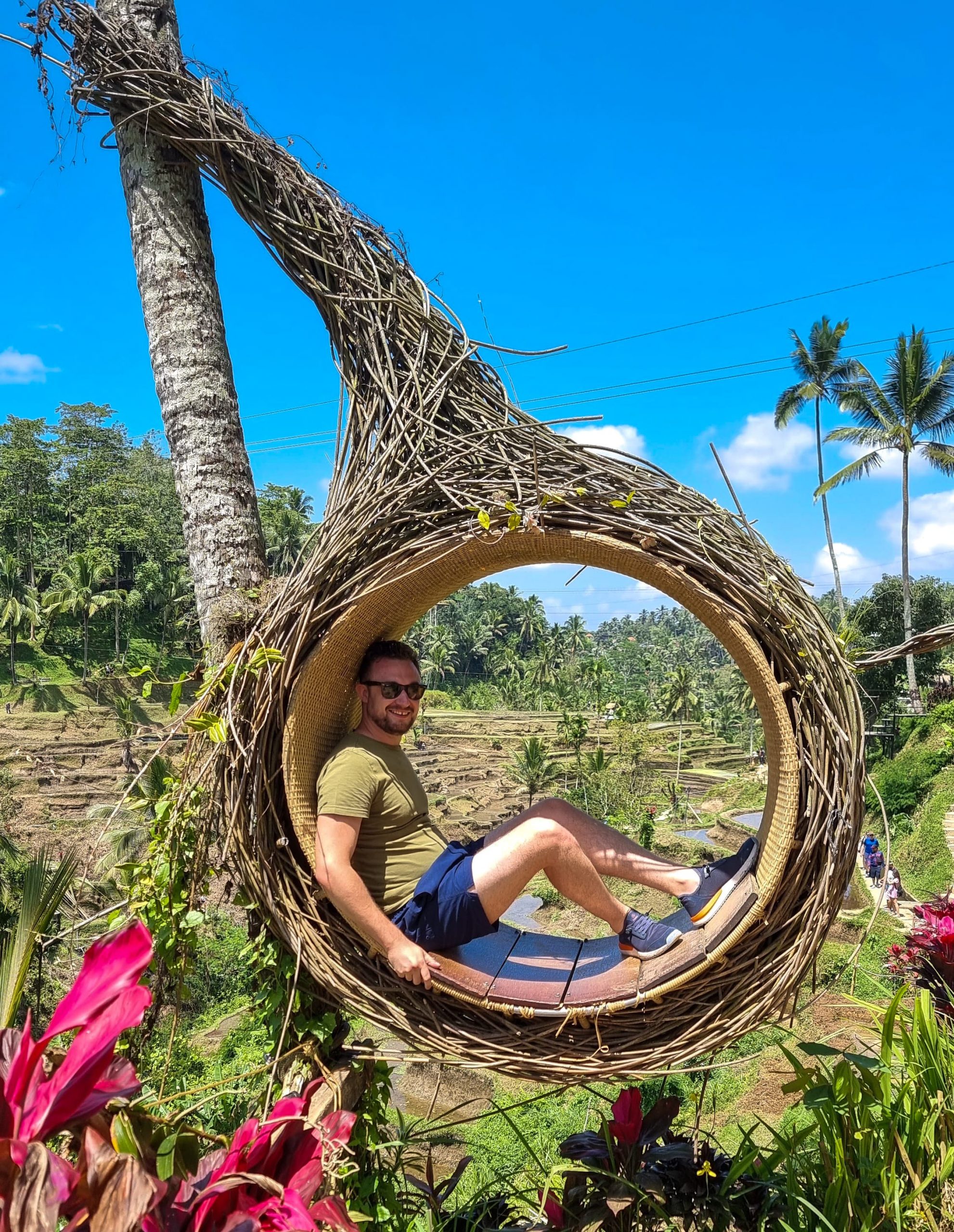 Brad at a view point within the Bali swings Abian Rice Fields