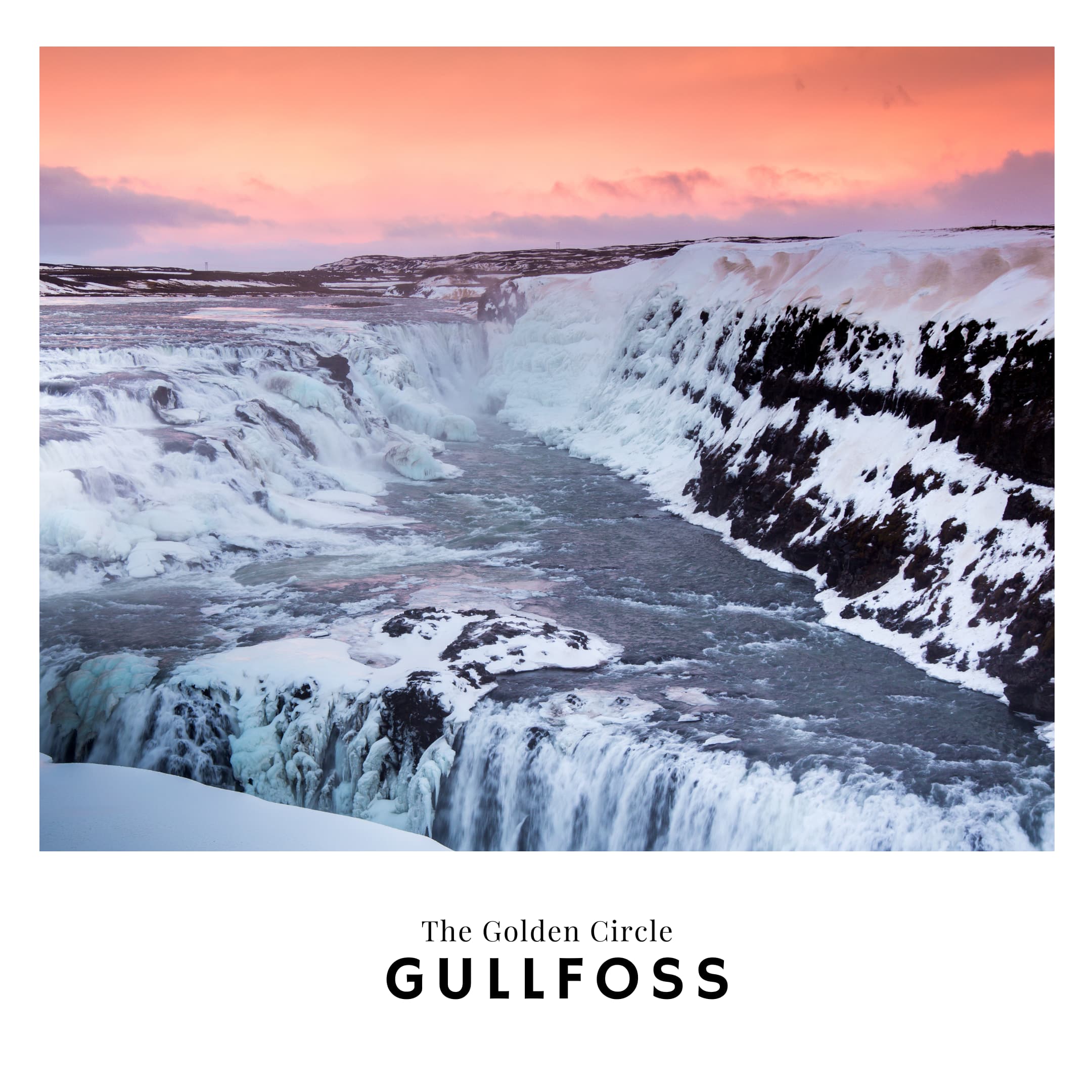 Link to the Gullfoss waterfall travel guide in Iceland Golden Circle