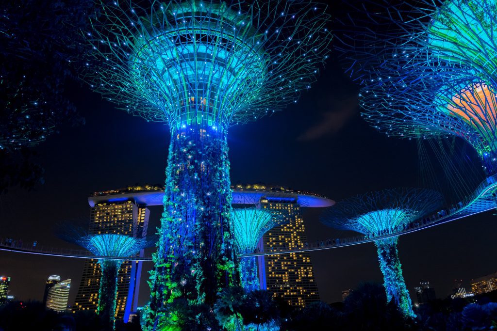 Supertree Observatory (2) Supertree Observatory at night in Singapore