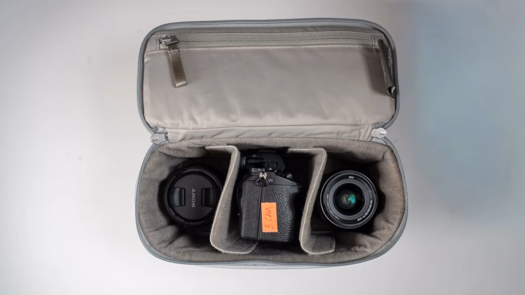 Urth Arkose Interior 16x9 (1) Urth Arkose Camera Cube Interior Pockets with Sony Camera and lenses