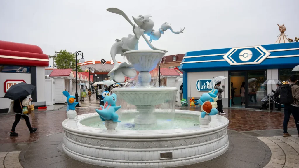 Pokemart_16x9 Sedge Town Pokemart and Fountain